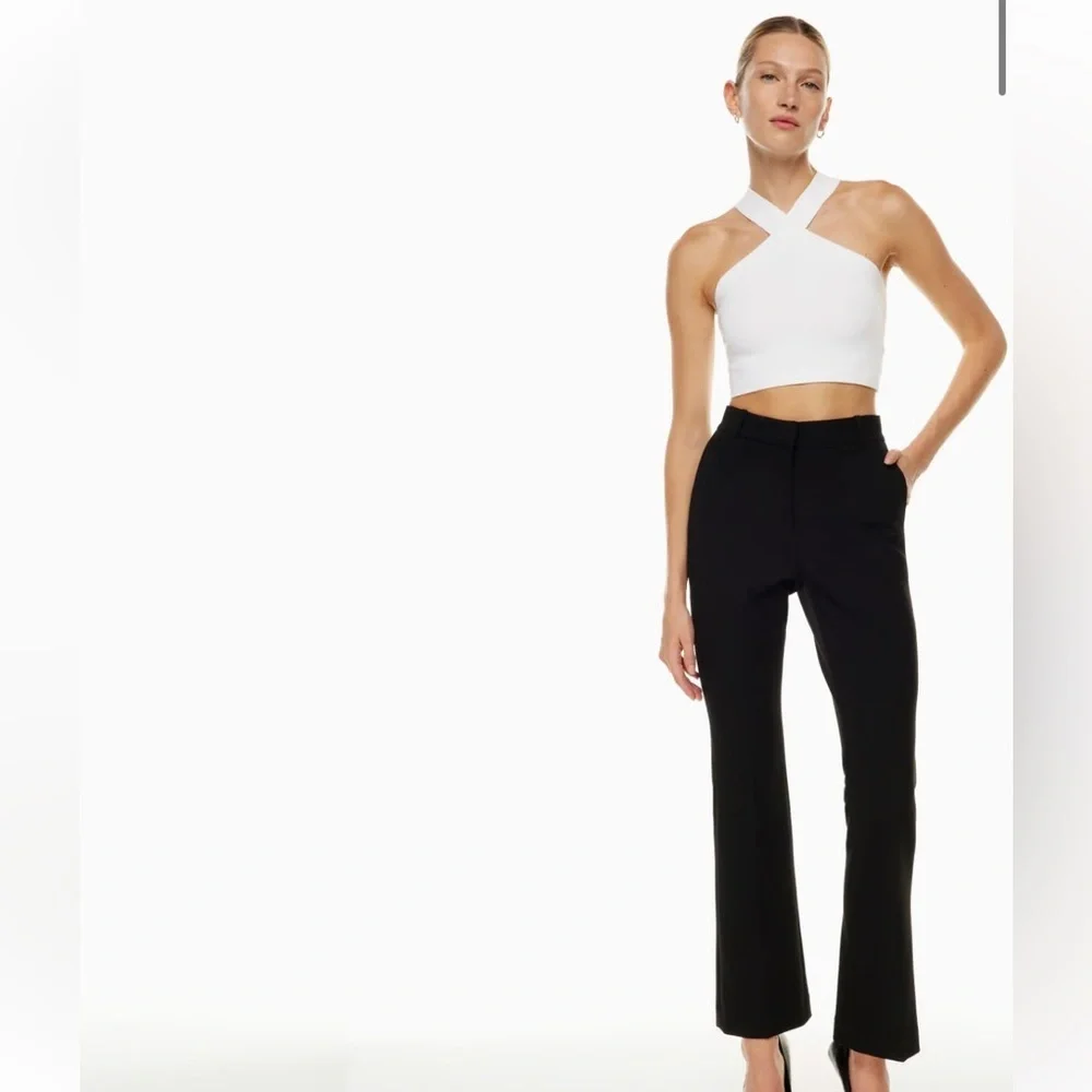 Aritzia Babaton Sculpt Knit Criss Cross Cropped Tank Size XS - Picture 7 of 8
